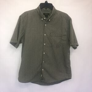 Eddie Bauer Button Up Adult XL Mens Short Sleeve Multicolor 100% Cotton Shirt